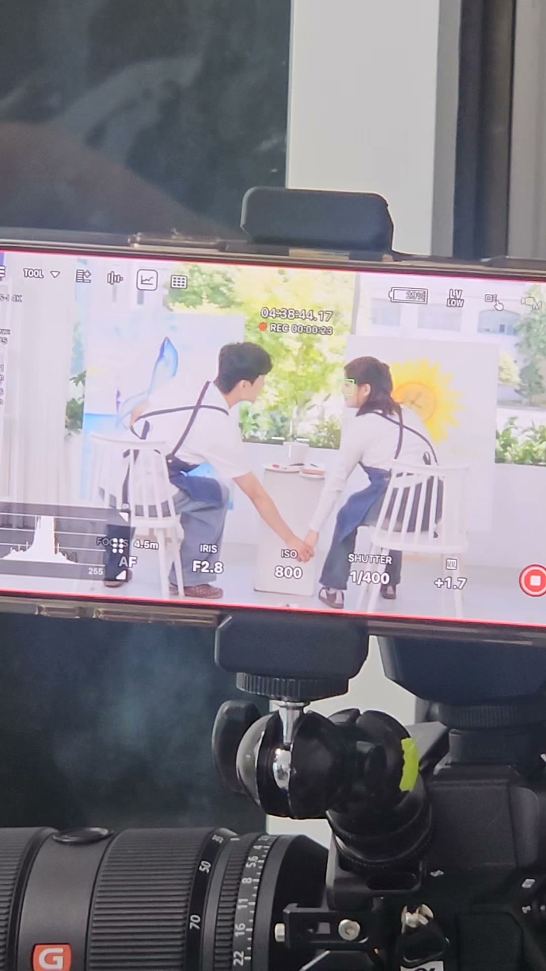 광고 촬영 현장 비하인드 스틸컷